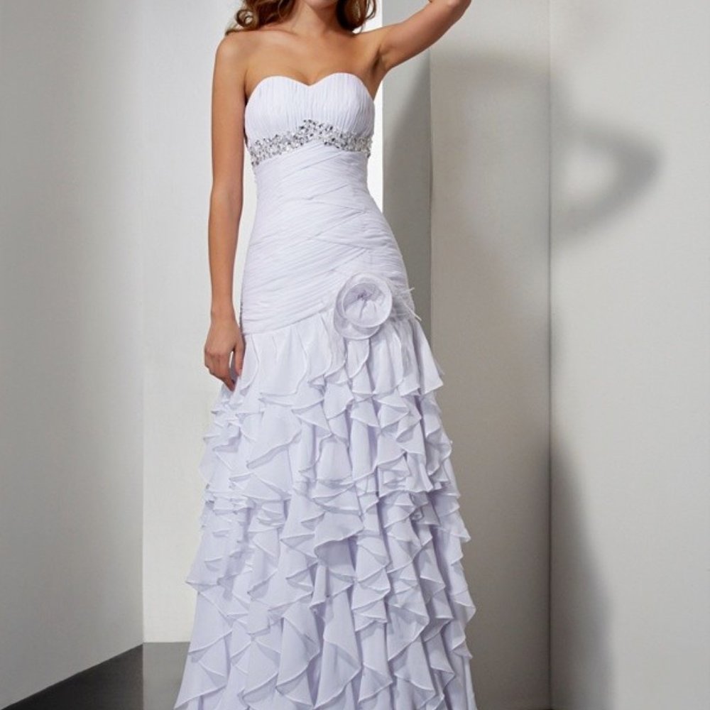 Silver, Sexy and Sophisticated Evening Gown - Ready for Wedding Season!